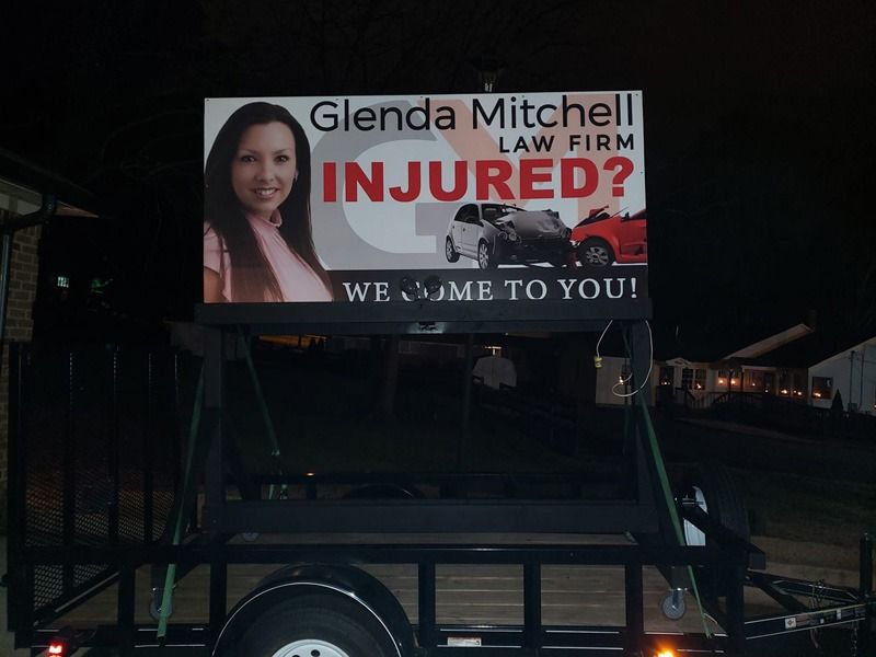 Large sign for a parade float.