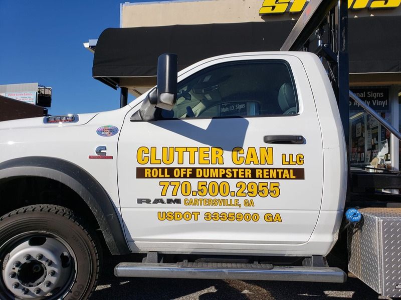 Decals for a large dump truck.