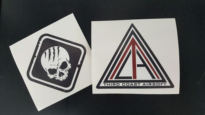 Custom adhesive decals.