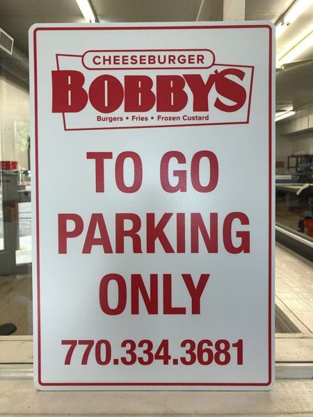 To-Go Parking Only sign for Bobby's.